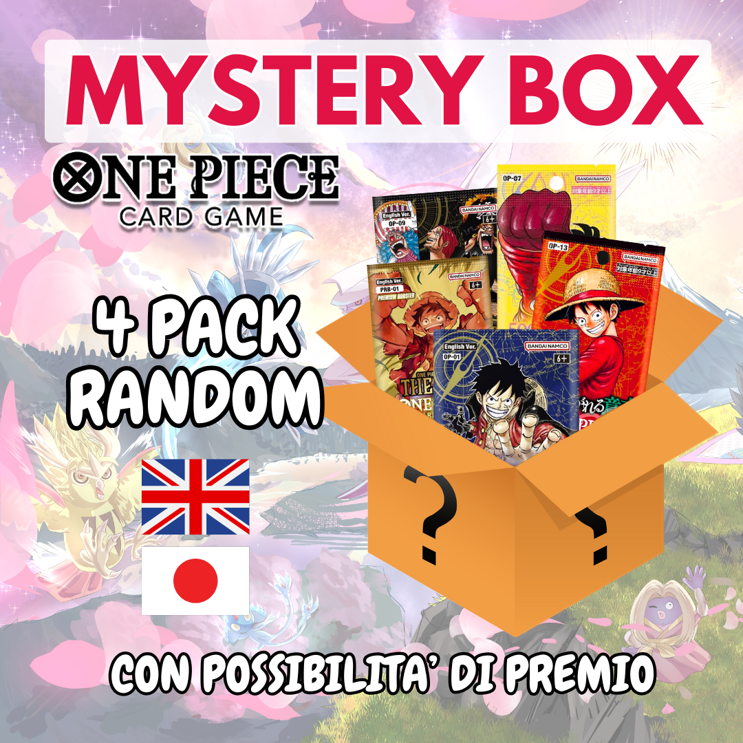 MYSTERY BOX One Piece 4 pack + RANDOM premio 🔥 | aperto in live
