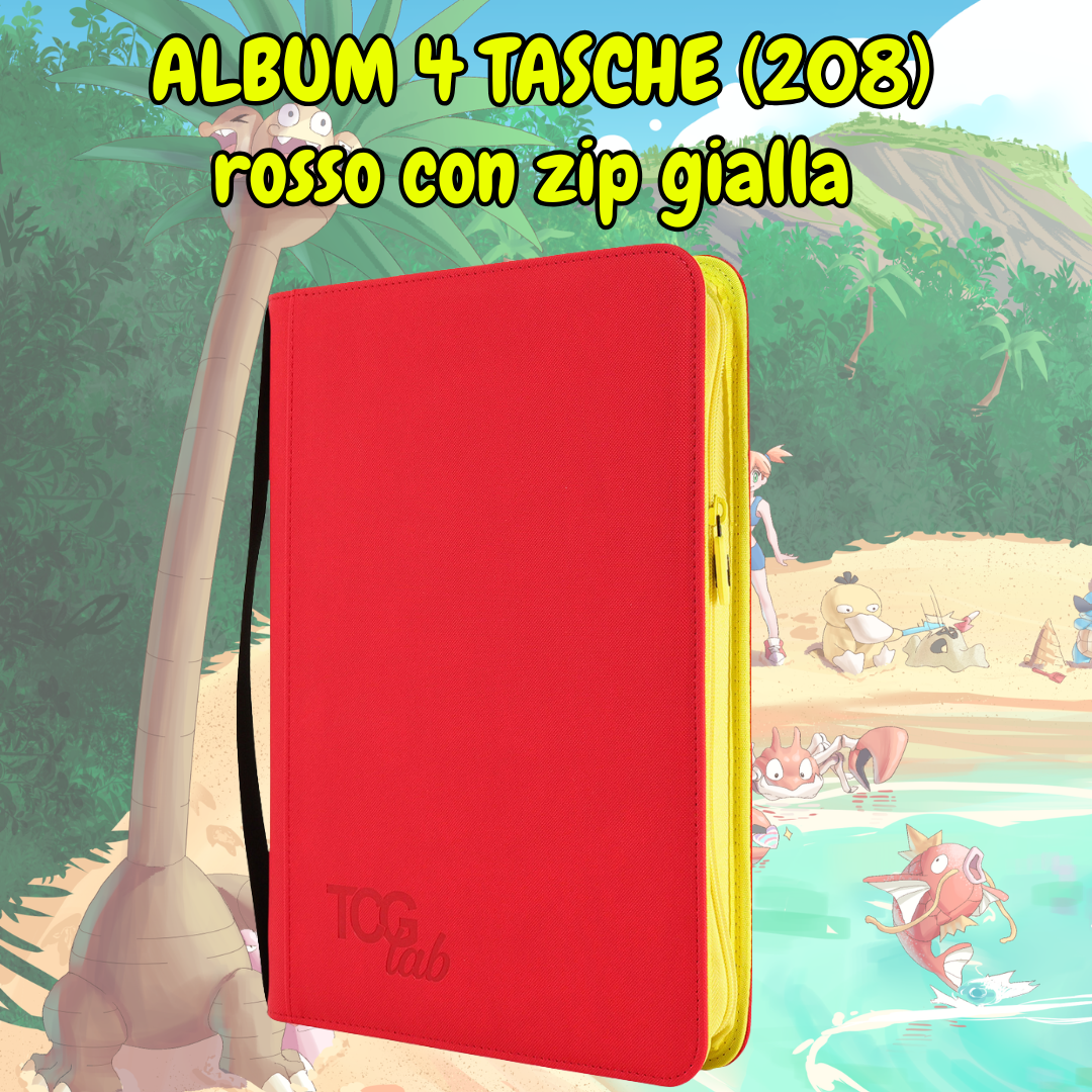 Album raccoglitore per Carte a 4 Tasche con Zip gialla  (208)