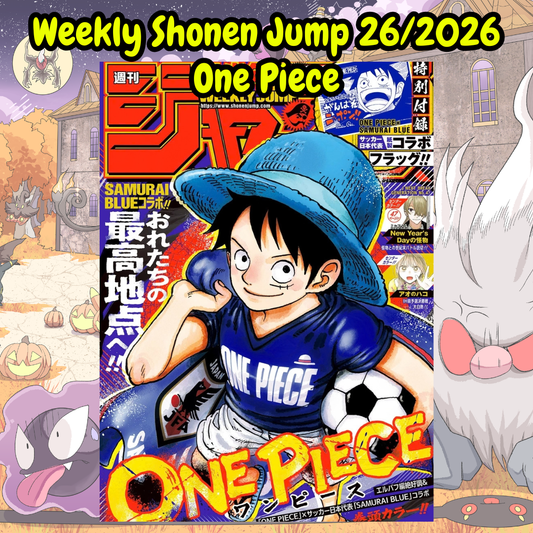 Weekly Shonen Jump 6/8 26 2026 - One Piece X Samurai Blue Cover